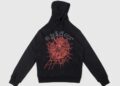spider black hoodie