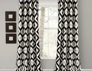Black Patchwork Curtains Add Creative Style to Interiors